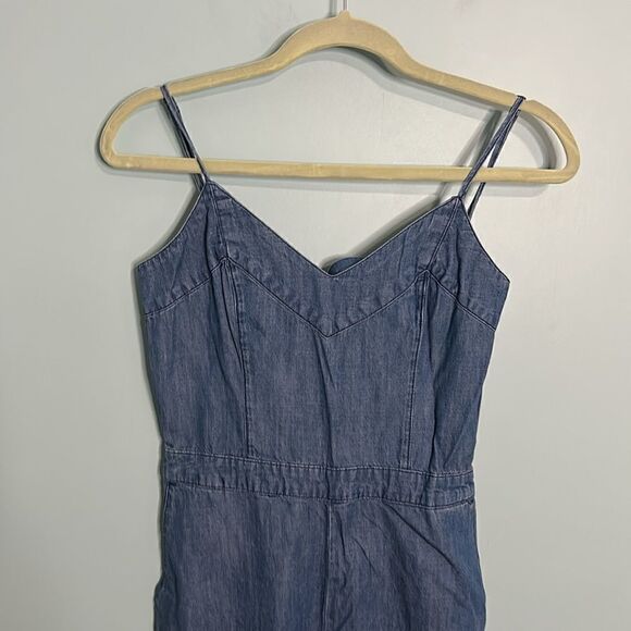 Abercrombie Chambray Denim Tie Back Jumpsuit - Picture 3 of 8